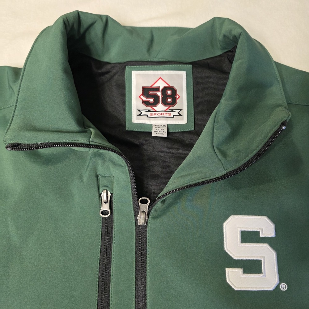 Michigan State Spartans Jacket Mens 2XL Soft Shell Full Zip NCAA Football NWOT - Picture 8 of 13